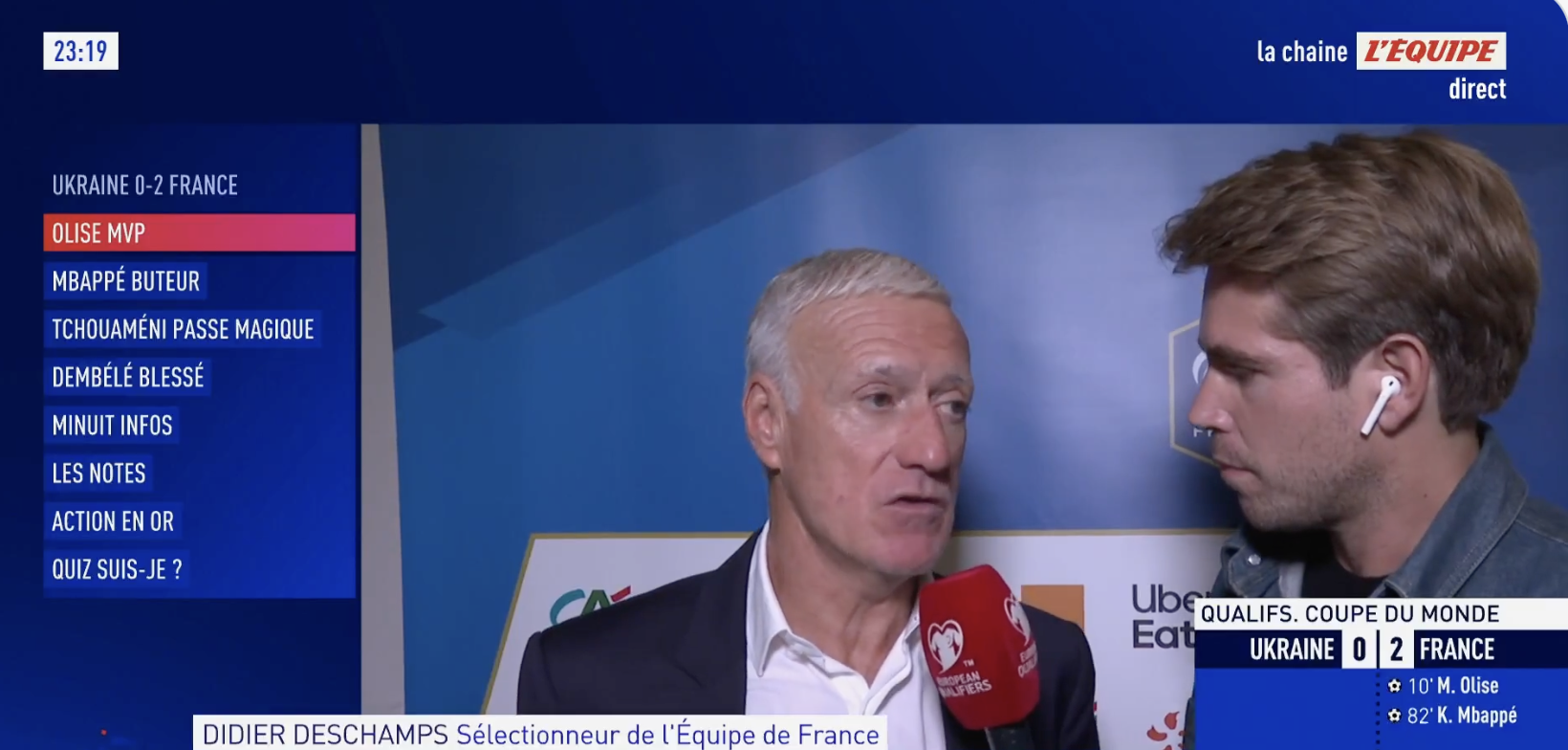 leyucom官网登录入口-德尚：登贝莱将提前返回俱乐部，杜埃小腿有伤但继续留队